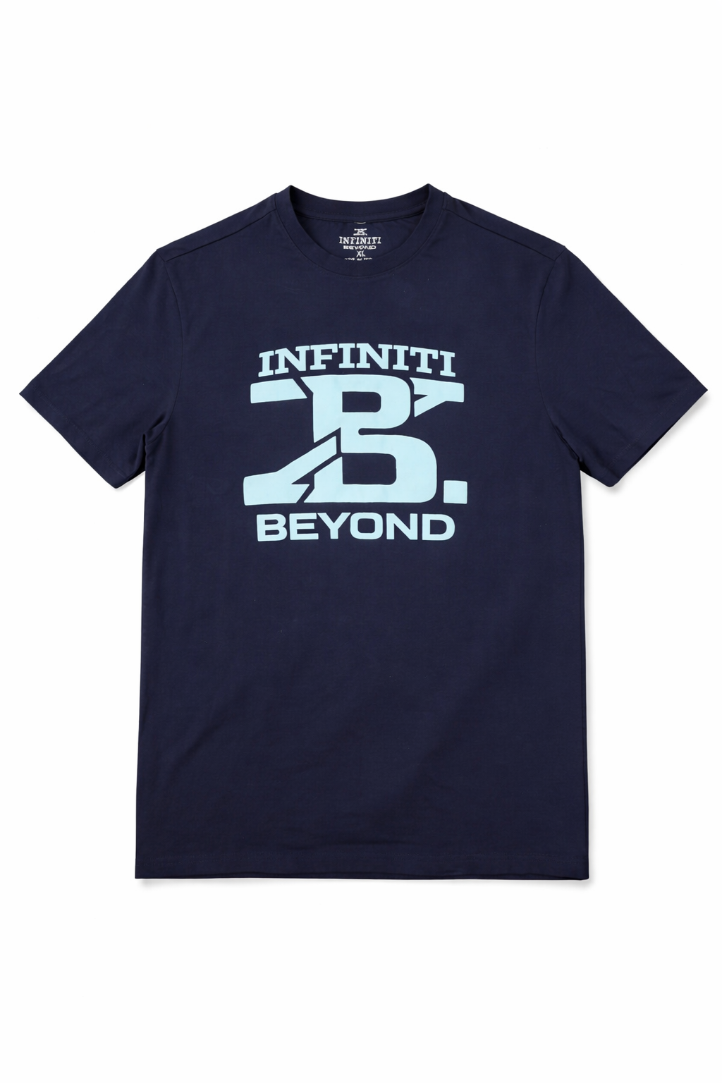 T-Shirt - Light Blue Logo on Navy