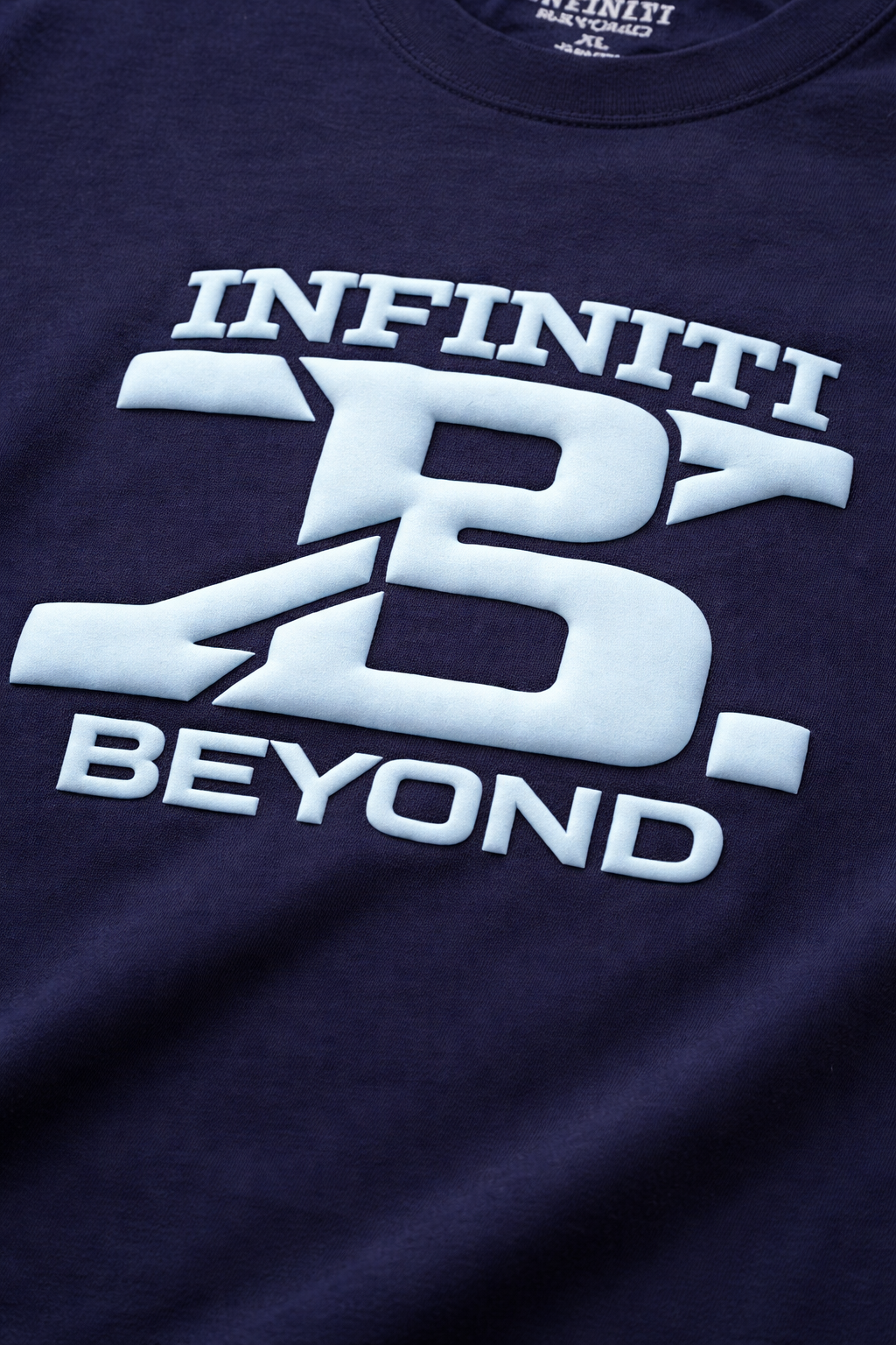 T-Shirt - Light Blue Logo on Navy