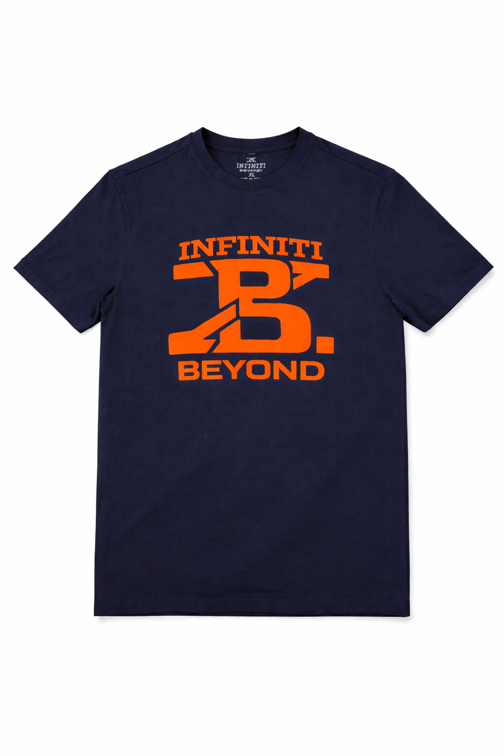 T-Shirt - Orange Logo on Navy