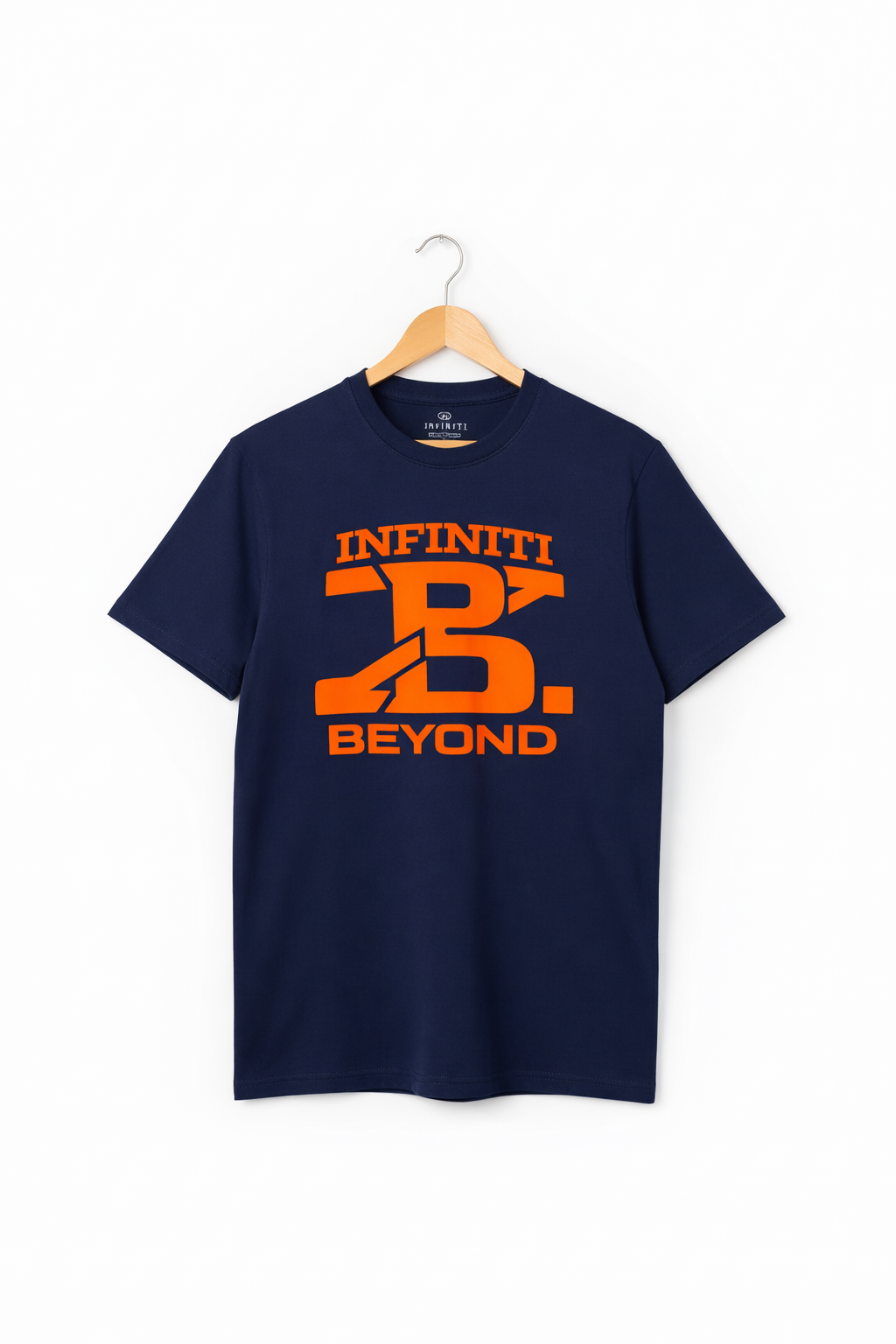 T-Shirt - Orange Logo on Navy