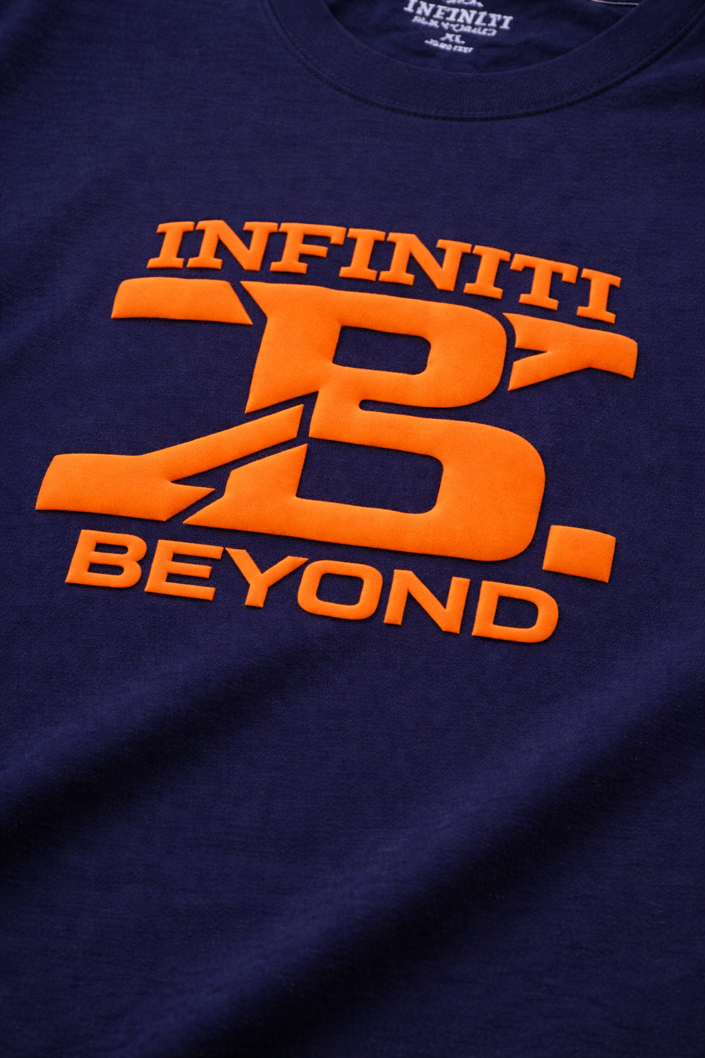 T-Shirt - Orange Logo on Navy