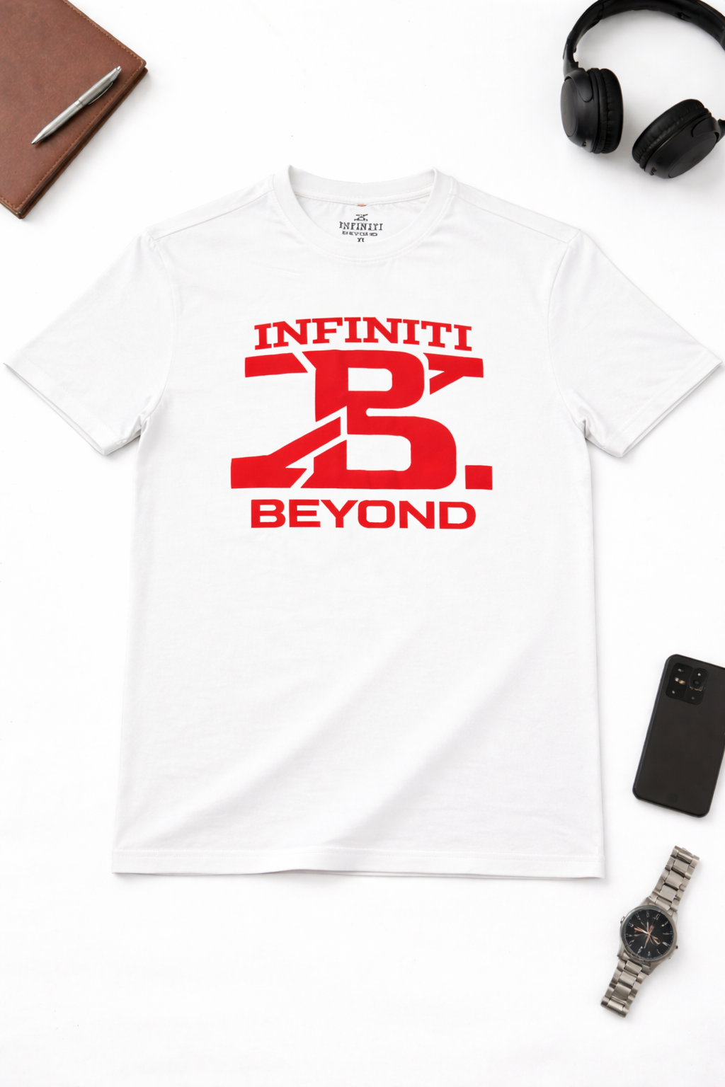 T-Shirt - Red Logo on White